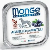 MONGE DOG UMIDO VASCHETTA MONOPROTEIN GRAIN FREE AGNELLO MIRTILLO GR 150