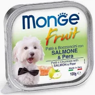 MONGE DOG UMIDO VASCHETTA FRUIT SALMONE PERA GR 100