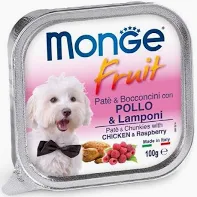 MONGE DOG UMIDO VASCHETTA FRUIT POLLO LAMPONE GR 100