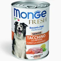 MONGE DOG UMIDO LATTINA SENIOR FRESH TACCHINO GR 400