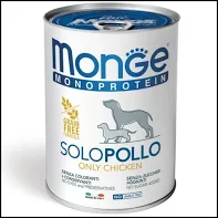MONGE DOG UMIDO LATTINA SOLO POLLO GR 400