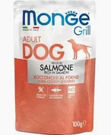 MONGE DOG UMIDO BUSTA GRILL SALMONE GR 100