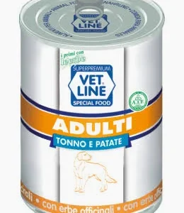 VET LINE DOG UMIDO LATTINA ADULT PATE' TONNO GR 400
