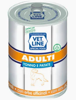 VET LINE DOG UMIDO LATTINA ADULT PATE' TONNO GR 400