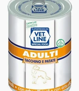 VET LINE DOG UMIDO LATTINA ADULT PATE' TACCHINO GR 400