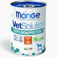 MONGE DOG VETSOLUTION UMIDO LATTINA HYPOALLERGENIC ANATRA GR 400