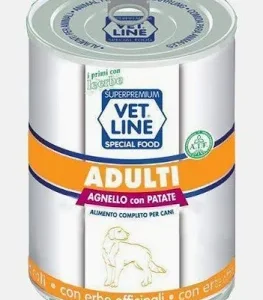 VET LINE DOG UMIDO LATTINA ADULT PATE' AGNELLO GR 400