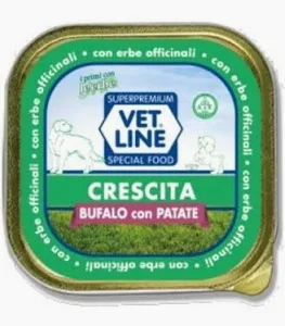 VET LINE DOG UMIDO VASCHETTA CRESCITA PATE' BUFALO GR 150