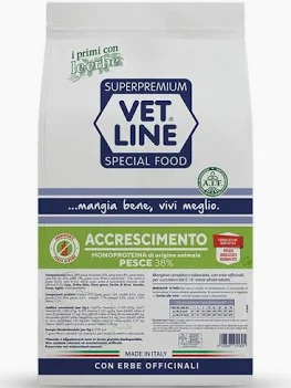 VET LINE DOG SECCO ACCRESCIMENTO PESCE KG 12,5