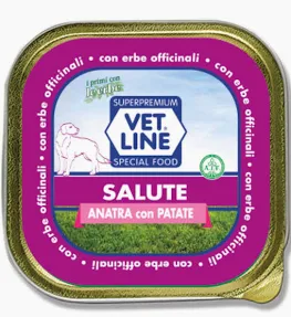 VET LINE DOG UMIDO VASCHETTA CRESCITA PATE' ANATRA GR 150