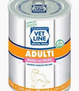 VET LINE DOG UMIDO LATTINA CRESCITA MAIALE GR 400