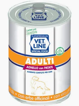 VET LINE DOG UMIDO LATTINA SALUTE ADULT PATE' AGNELLO GR 400