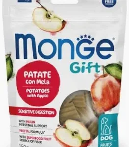 MONGE GIFT DOG SNACK PATATE MELA GR 150