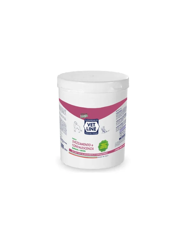 VET LINE DOG LATTE IN POLVERE SVEZZAMENTO E CONVALESCENZA BUFALO E UOVO GR 550