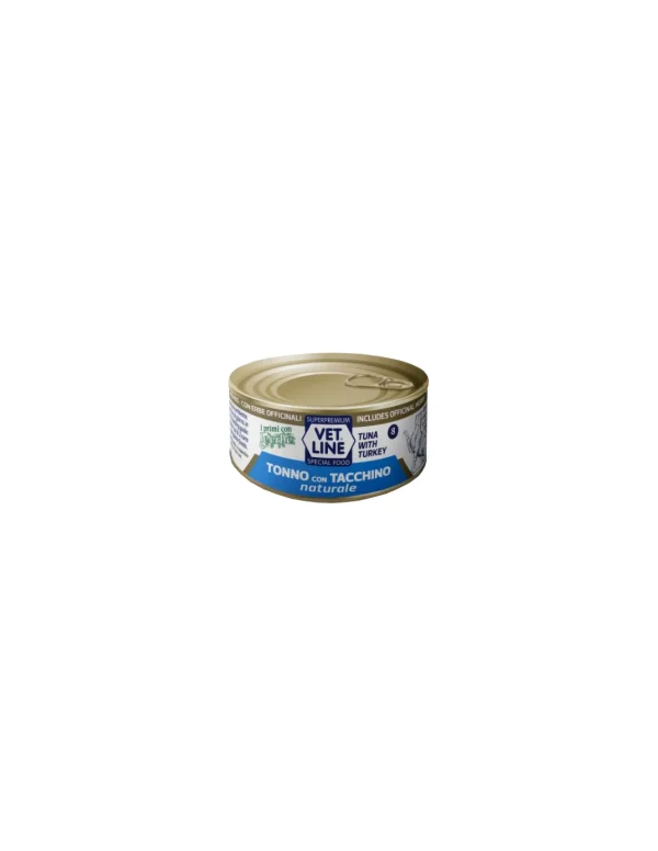 VET LINE CAT UMIDO LATTINA NATURALE AL TONNO E TACCHINO GR 70